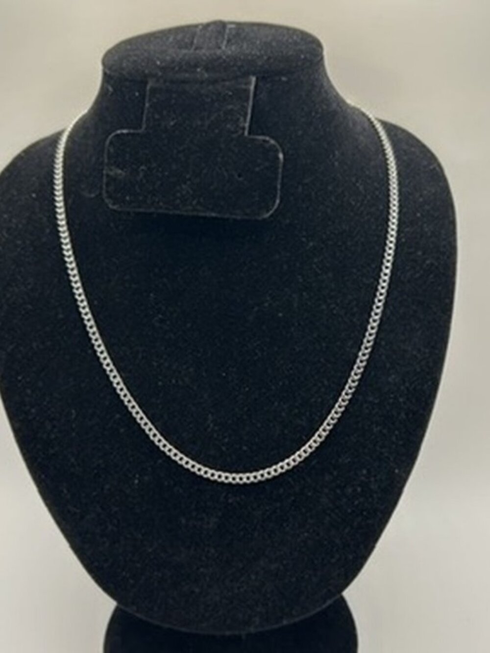 Real Silver Cuban Chain Plated Stainless Steel 3mm 22 Inch Mens Waterproof